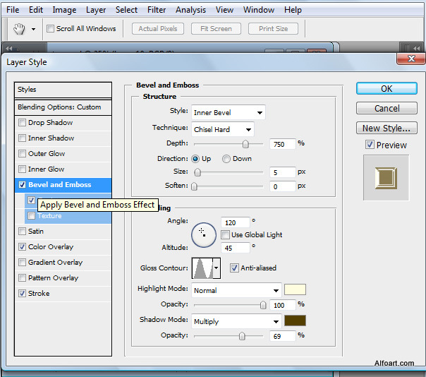 Golden apple tree. Magic scene. Adobe Photoshop Tutorial.